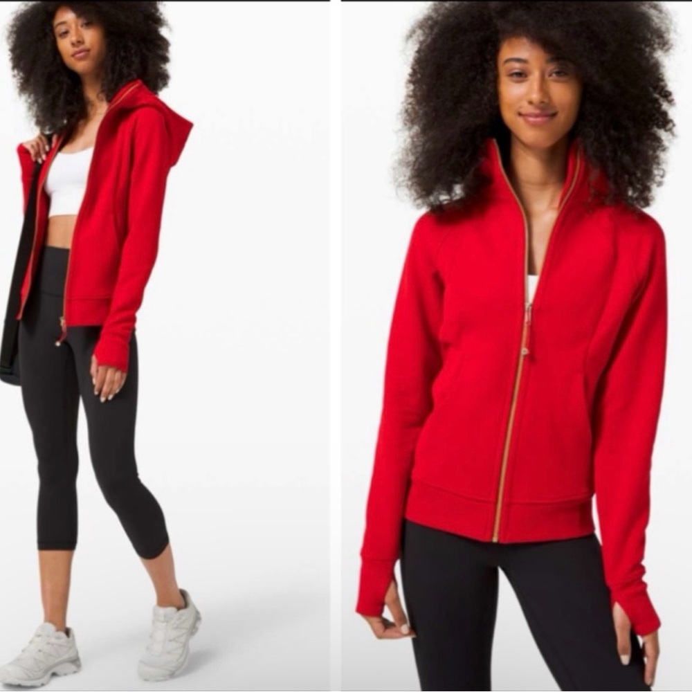 NWT Lululemon Scuba Hoodie IV in Dark Red Size 8